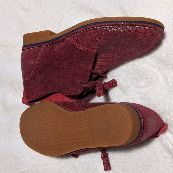 Maroon Hush Puppies Ankle Boot Size 9.5 - Picture 3 of 3